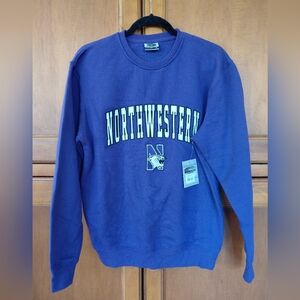 Retro Northwestern Spellout Logo Print Crewneck SweatShirt